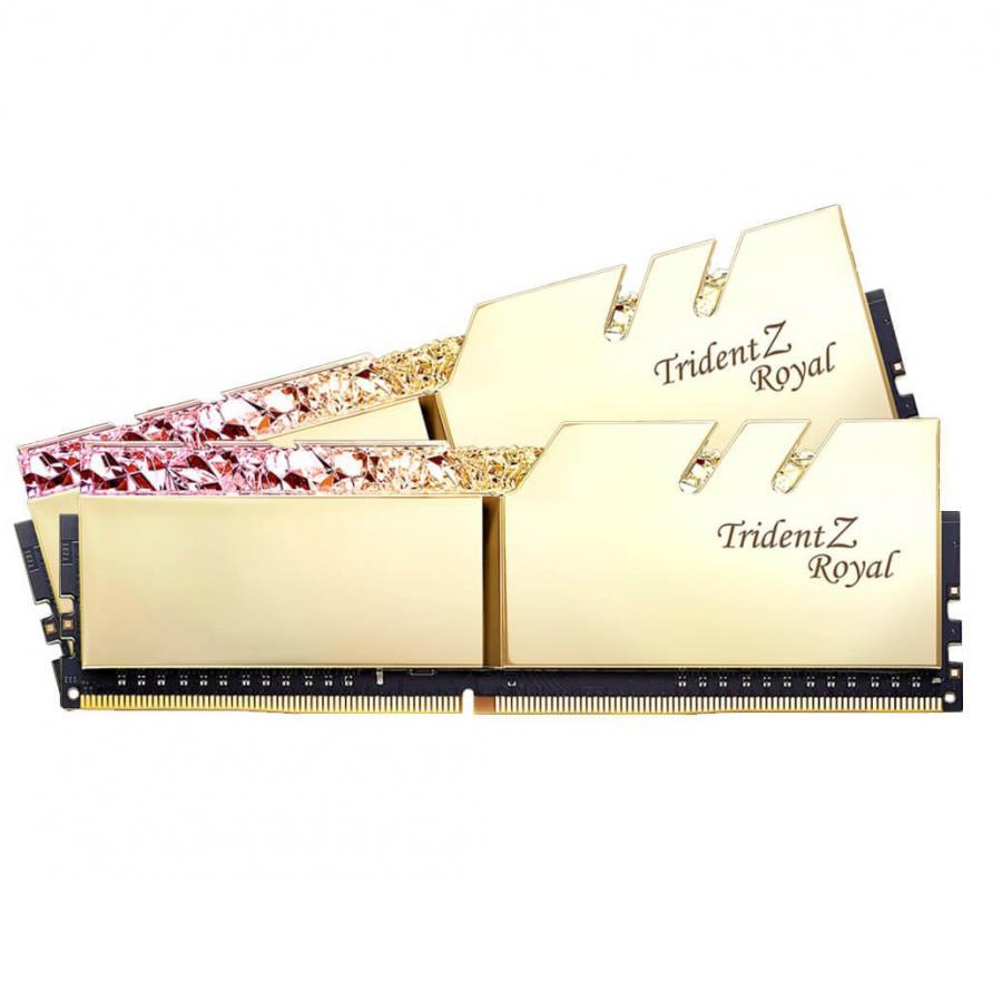 G.SKILL Trident Z Royal Series 32GB (2 X 16GB) 288-Pin RGB DDR4 SDRAM DDR4  3200 (PC4 25600) Desktop Memory Model - Gold | F4-3200C16D-32GTRG